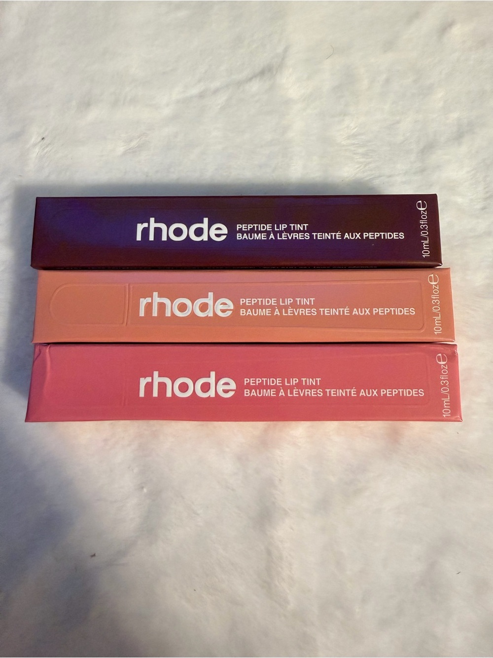 RHODE Peptide Lip Tint Trio - Plum, Peach, Pink
